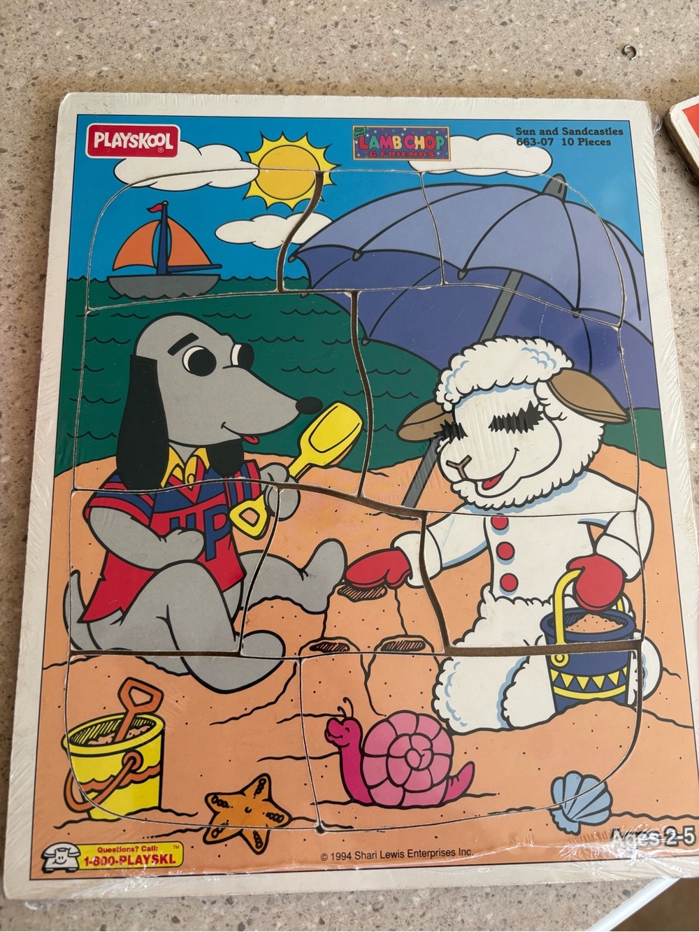 Vintage Lamb Chop Puzzle Wood Playskool 1994 Shari Lewis Sunny